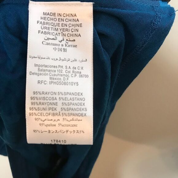 Bebe Sz XS Blue Sapphire Zipper Dress - Picture 4 of 7